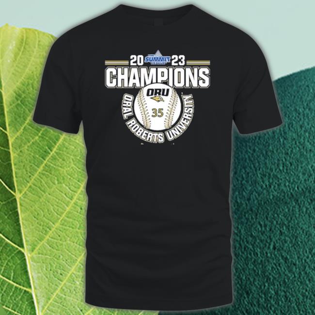 Oral Roberts 2023 Ncaa Baseball Summit League Champions Shirt