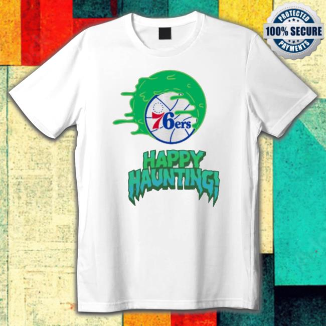 Official Logo Philadelphia 76Ers Happy Haunting shirt, hoodie, tank top, sweater and long sleeve t-shirt