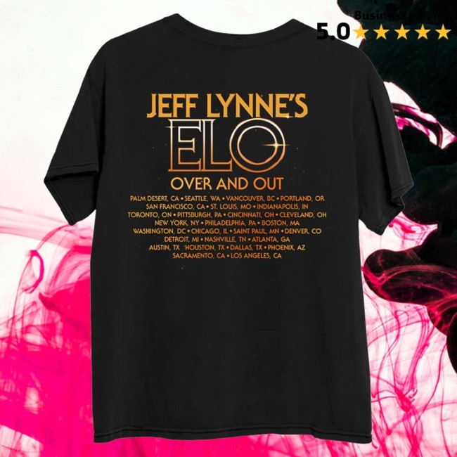 Official Jeff Lynne's Elo Store Merch Over And Out 2024 Us Tour T-Shirt, Hoodie, Tank Top, Sweater And Long Sleeve T-Shirt