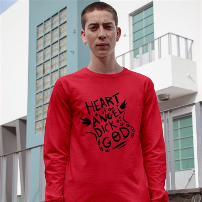 Heart Of An Angel Dick Of A God Tee Shirt Nucleose's Artist Shop Heart Of An Angel Dick Of A God T Shirt