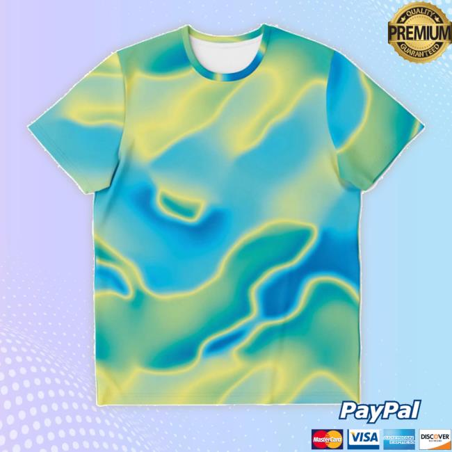 Blue Mint Green Abstract Holographic Iridescence New Shirt