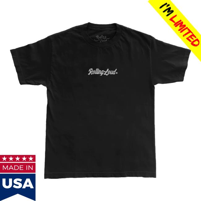 Trending Rolling Loud Merch Store Rl Simple Script Black Lineup Tee Shoprollingloud Shop