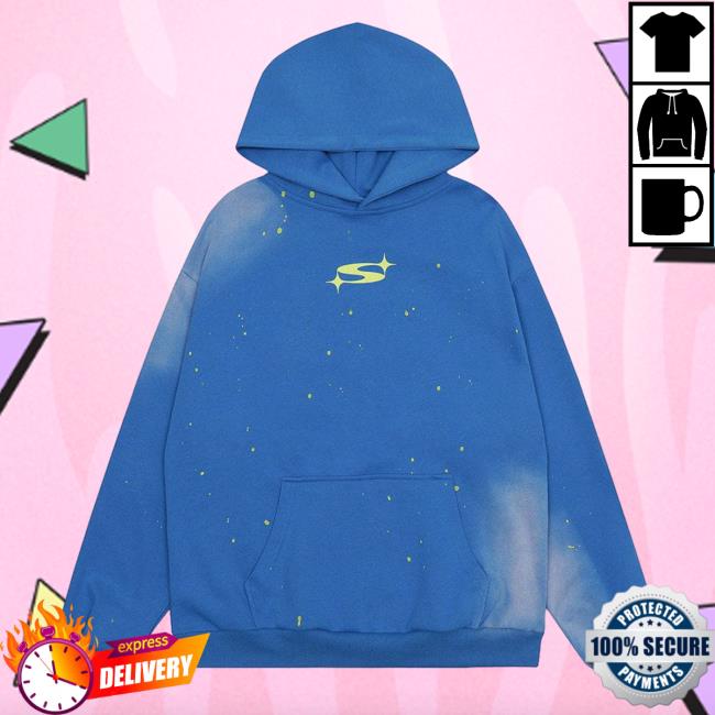Official Aelfric Eden Merch Store Aelfric Eden Splash Ink Washed Sweatshirt Blue AelfricEden Shop