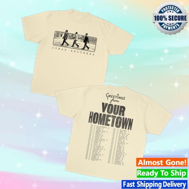 Jonas Brothers Merch Greeting's From Your Hometown Jonas Road Tour Hoodie Jonas Brothers Merch Greeting's From Your Hometown Jonas Road Tour Hoodie Sweatshirt