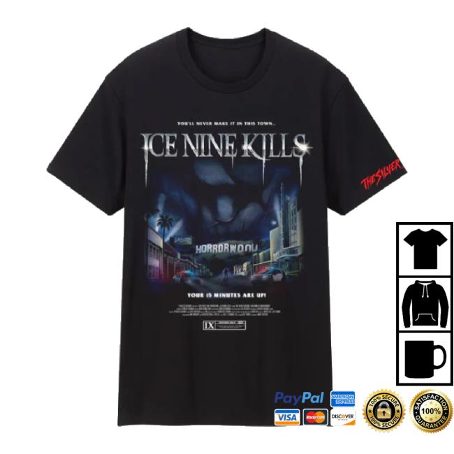 Official Fearless Records Merch Store Ice Nine Kills "The Silver Scream 2: Welcome To Horrorwood" Black Hoodie Sweatshirt Fearlessrecords Shop