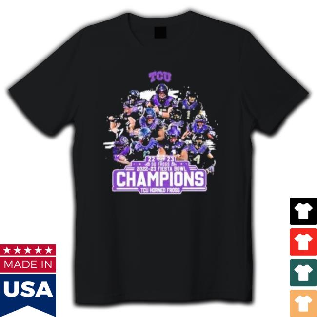 Tcu Horned Frogs 2023 Go Frogs Fiesta Bowl Champions New Shirt