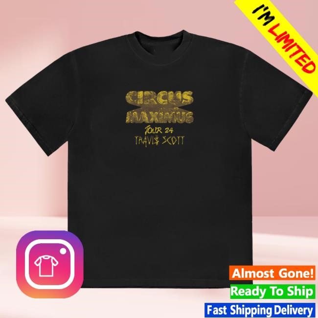 Official Travis Scott Merch Tour 24 Black T-Shirt Official Travis Scott Merch Tour 24 Black Shirts