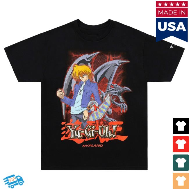 Official Hypland Clothing Merch Store Hypland Yugioh Joey Red Eyes Popover Shirt (Black)