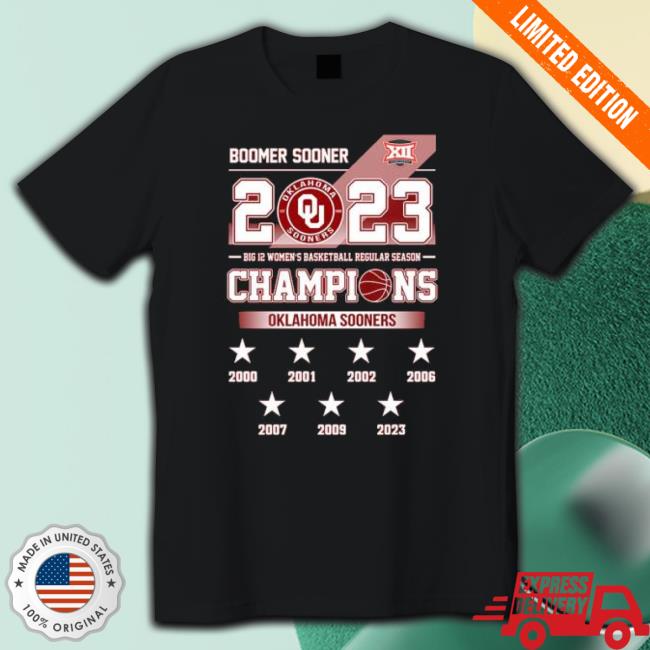 Boomer Sooner Oklahoma Sooners 2023 Big 12 Women’S Basketball Regular Season Champions shirt