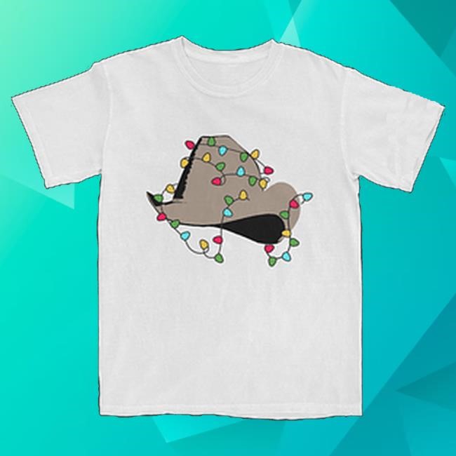 Trending Dwight Yoakam Merch Store Christmas Light Hat T-Shirt (White) Shirts