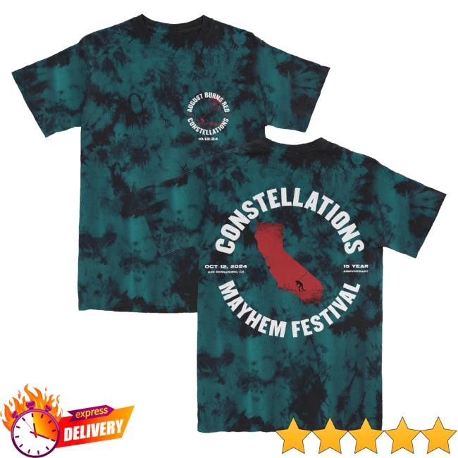 August Burns Red Official Store Constellations Mayhem Fest Tie Dye Hoodie Sweatshirt