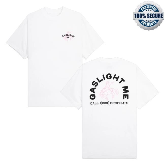 Dropouts Podcast Official Merch Gaslight Me Rodeo White Zip Up Hoodie