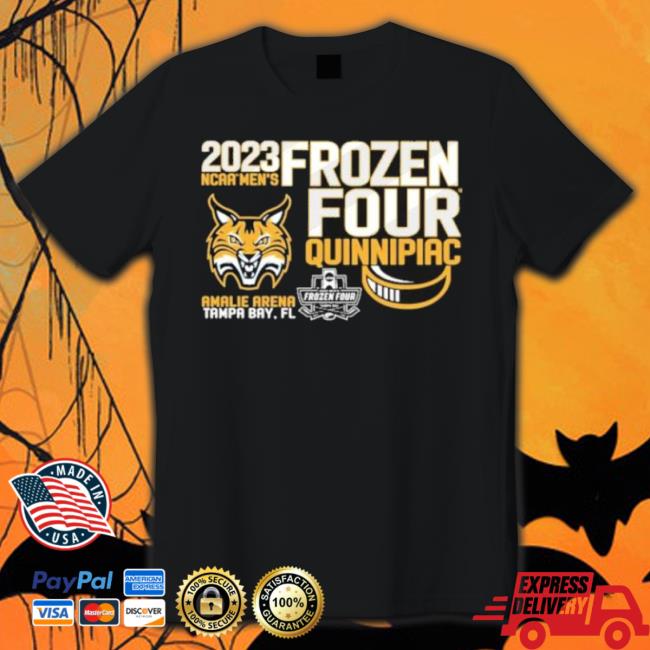 Official Quinnipiac Bobcats University Men’S Hockey 2023 Frozen Four Shirt