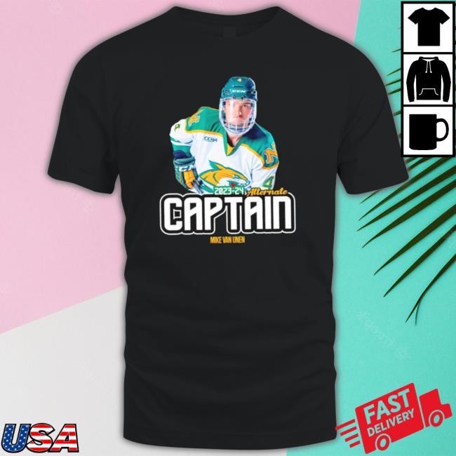 Alternate Captain Mike Van Unen Northern Michigan Wildcats Ice Hockey Shirt Alternate Captain Mike Van Unen Northern Michigan Wildcats Ice Hockey shirt