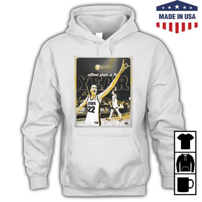 Iowa Caitlin Clark 22 Usbwa National Player Of The Year Shirt