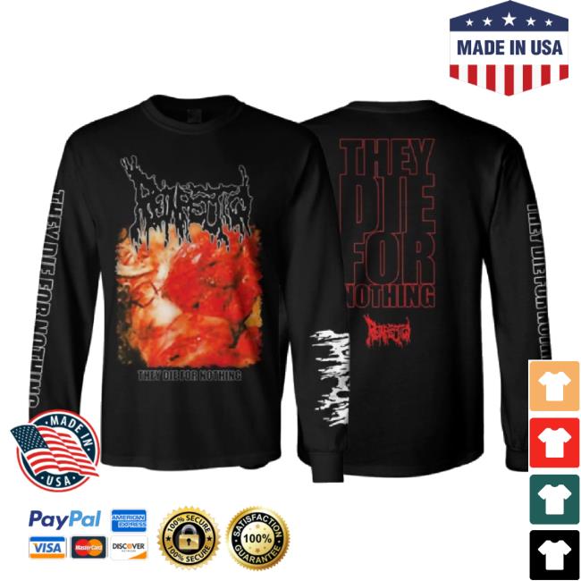 Trending Brutal-Mind Merch Store Ls – Reinfection – They Die For Nothing T-Shirt Brutal-Mind Shop