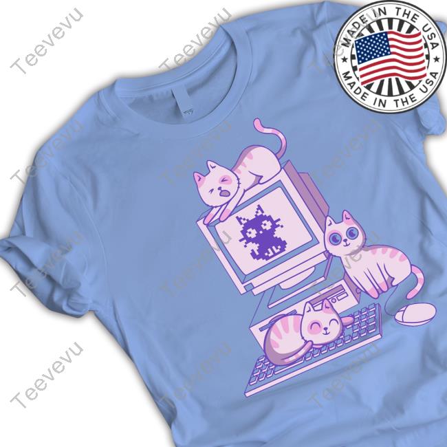 Weirdlilguys Computer Cat Long Sleeve