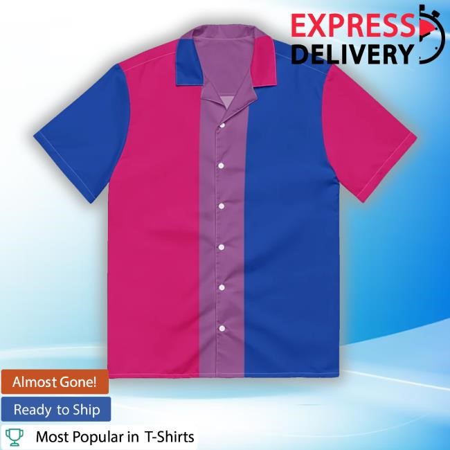 Collidepress Merch Bisexual Pride Flag - All-Over Hawaiian Shirt
