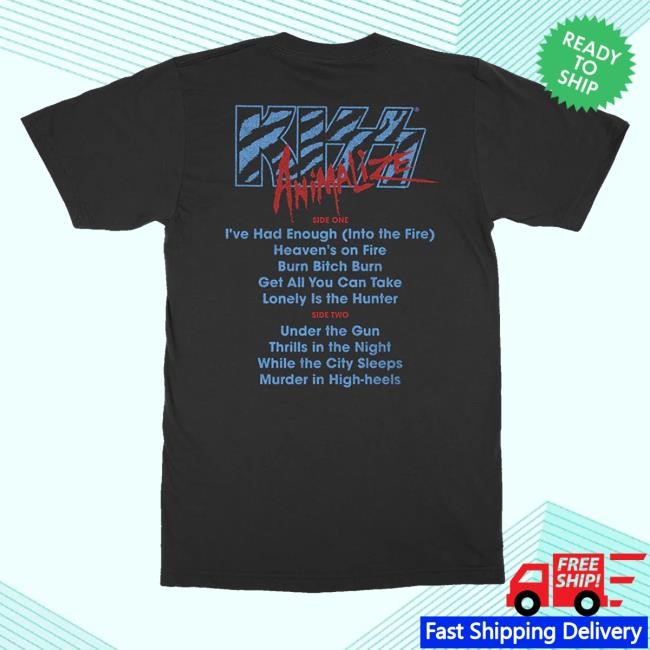 Kiss Official Store Animalize Tracklist Hoodie Sweatshirt Kiss Official Store Animalize Tracklist Sweatshirt