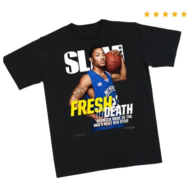 Trending Slamgoods Merch Store Slam Cover Tee - Derrick Rose (Slam 117) Funny Shirt