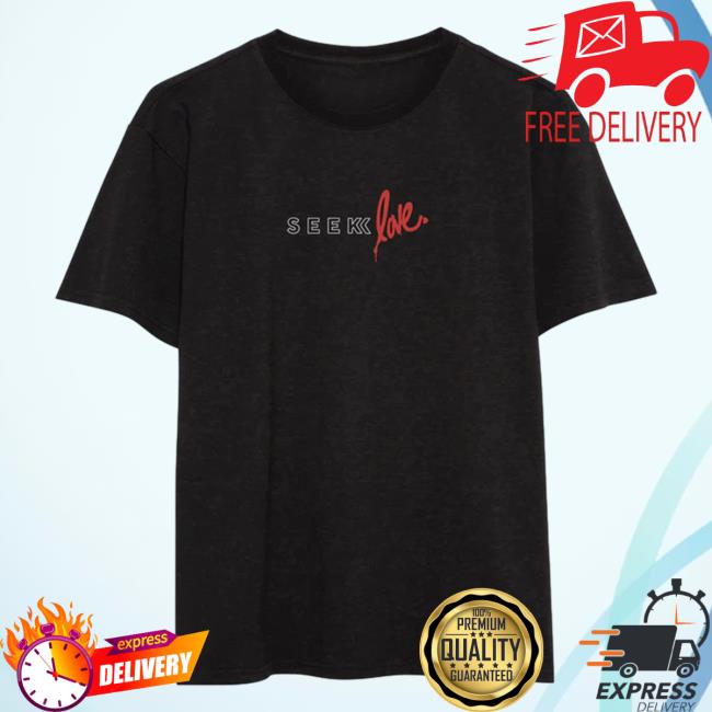 Official Seek Discomfort Merch Black Seek Love Popover Shirt