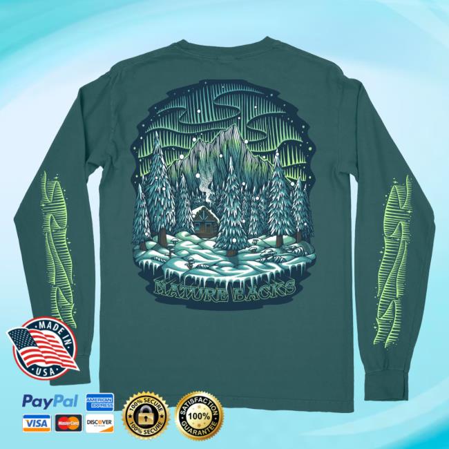 Official Nature Backs Merch Store Aurora Long Sleeve New Shirt Spruce NatureBacks Apparel Clothing Shop