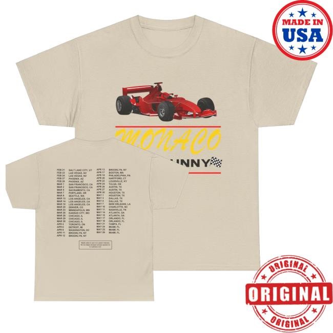 Most Wanted Tour Monaco Race Car Tour Dates T Shirts