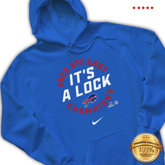 It's A Lock Buffalo Bills Shirts Buffalo Bills 2023 Afc East Division Champions Locker Room Trophy Collection T-Shirt