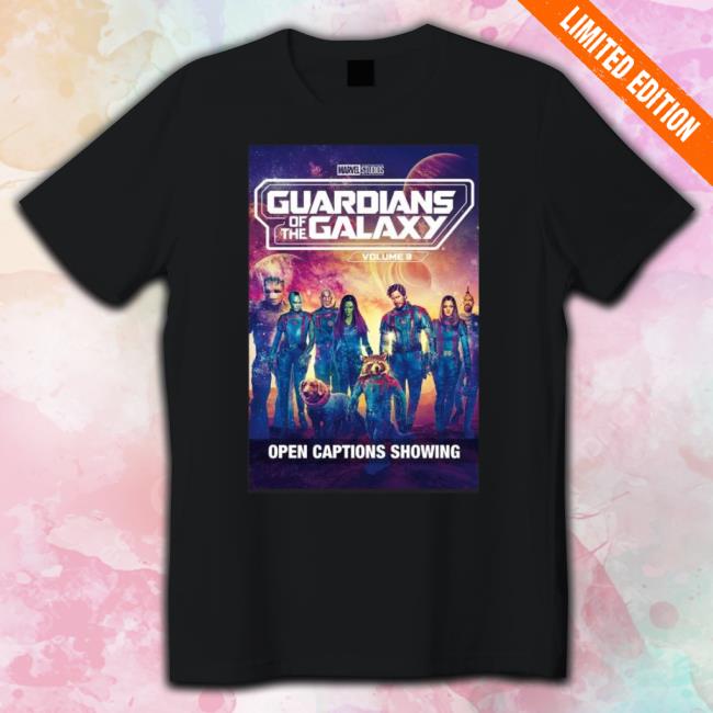 Marvel Studios Guardians Of The Galaxy Vol 3 2023 Open Captions Showing shirt