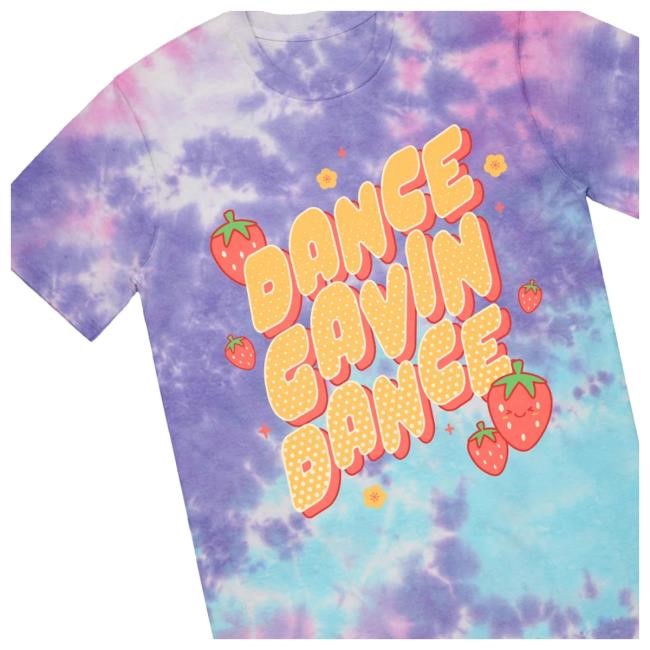 Dance Gavin Dance Band Official Kawaii Strawberry Candy Tie Dye Shirt