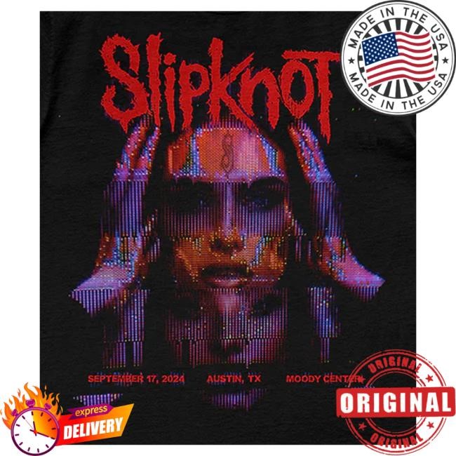 Slipknot Merch Store Slipknot 2024 Tour Austin Zip Up Hooded Sweatshirt