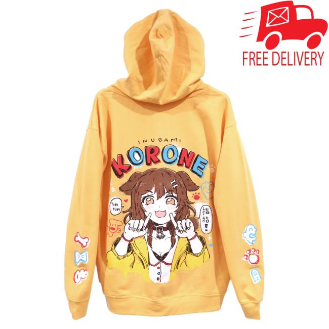 Official Omori Merch Store Omori Inugami Korone Popover Sweatshirt Omocat Hikikomori Sunny
