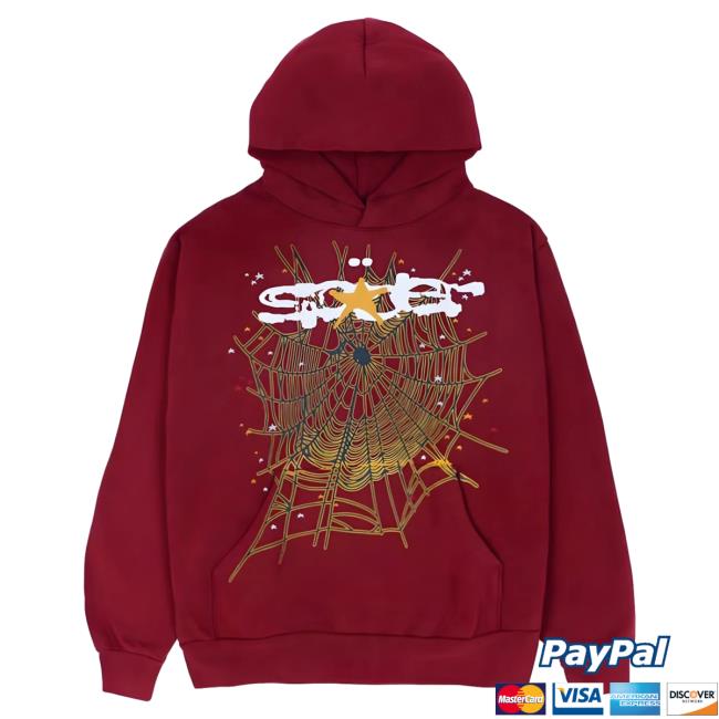 Official Sp5der Clothing Apparel Sp5der Logo Sweatshirts Maroon Sp5der Merch Store Shop