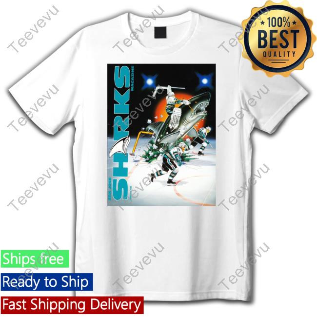 Nhlhistorygirl San Jose Sharks Magazine February 1992 Shirt