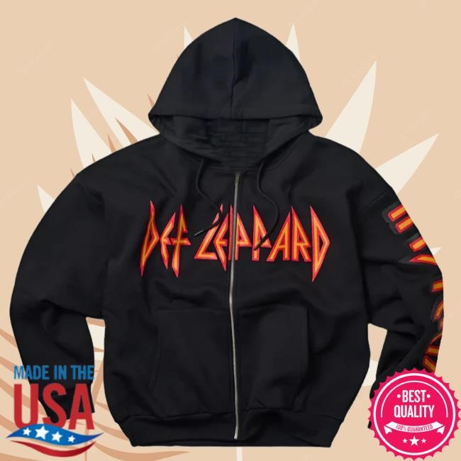 Reason Brand Inc Merch Reason Def Leppard Zip Graphic Print t-shirt, hoodie, tank top, sweater and long sleeve t-shirt