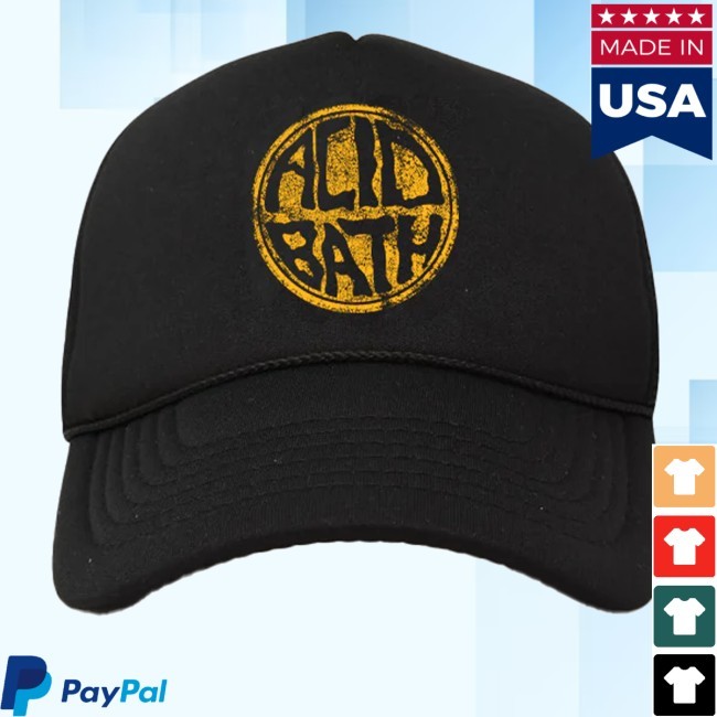 Acid Bath Merch Store Circle Logo New Hat Acid Bath Merch Store Circle Logo Headwear