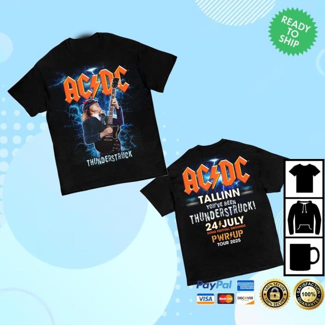 Acdc Merch Tallinn Pwr Up Event Tour T-Shirt, Hoodie, Tank Top, Sweater And Long Sleeve T-Shirt
