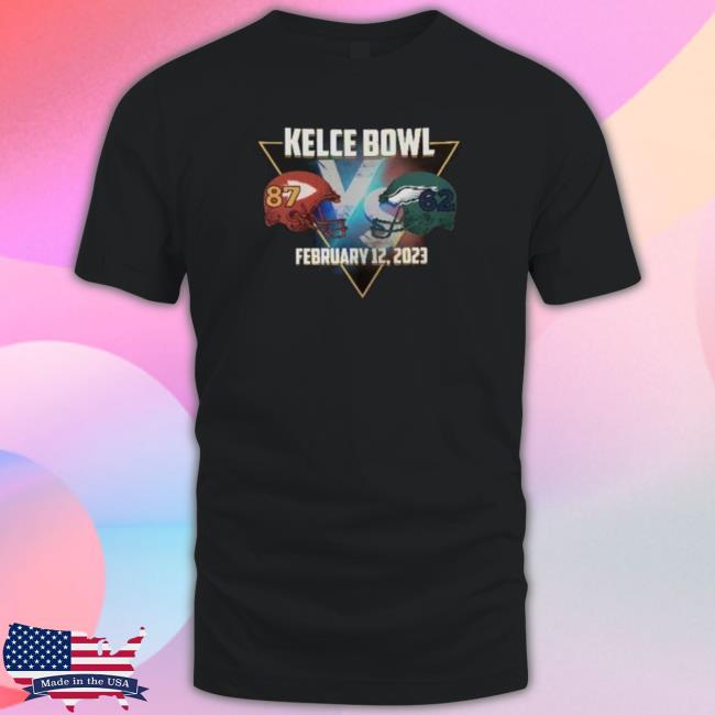 Kansas City Chiefs 87 Vs Philadelphia Eagles 62 Kelce Bowl 2023 Helmets Shirt