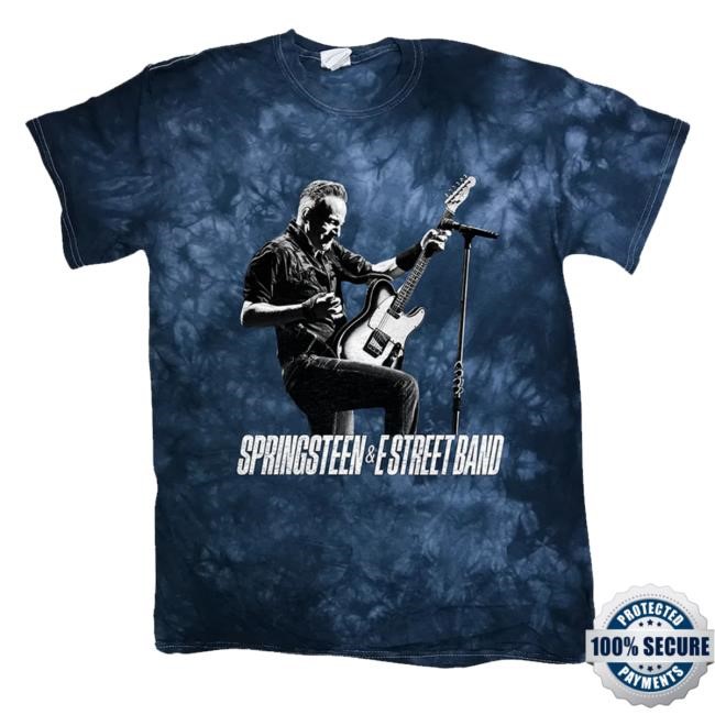 Bruce Springsteen Store Merch Shop Springsteen & The E-Street Band 2024 World Tour Stage Guitar Tee Shirt
