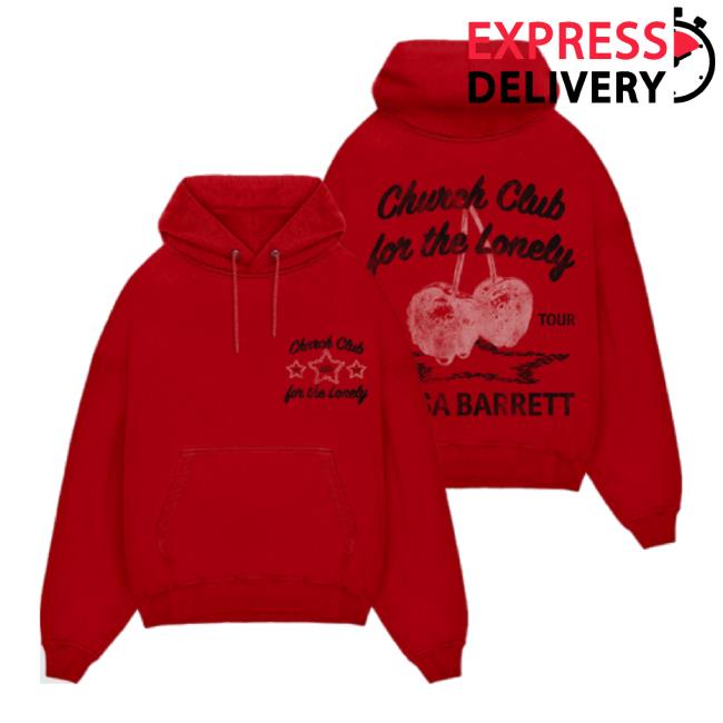 Trending Nessa-Barrett Merch Store Church Club Cherry Sweatshirt Nessa-Barrett Shop
