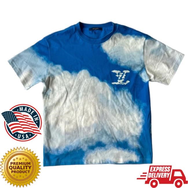 Trending Louis Vuitton Blue & White Cloud Logo Tee Shirt Savonches Shop Merch Store