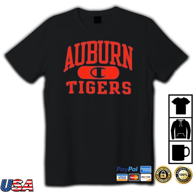 Ncaa Shop Champion Auburn Tigers Arch Pill T-Shirt