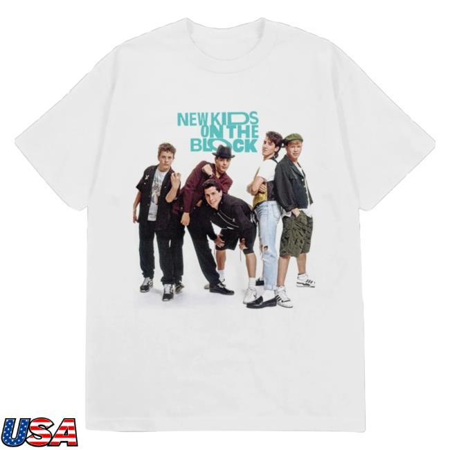 Official Merch Bar New Kids On The Block Store Nkotb Then And Now Tee Shirt White MerchBarNewKidsOnTheBlock Nkotb