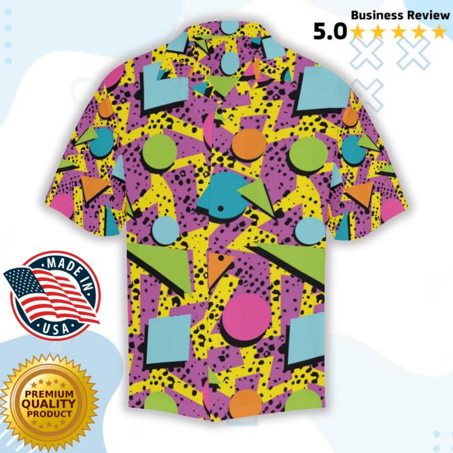 Jorjune Merch 80S Pattern Print Design 1 Men's Hawaiian Tee Shirt