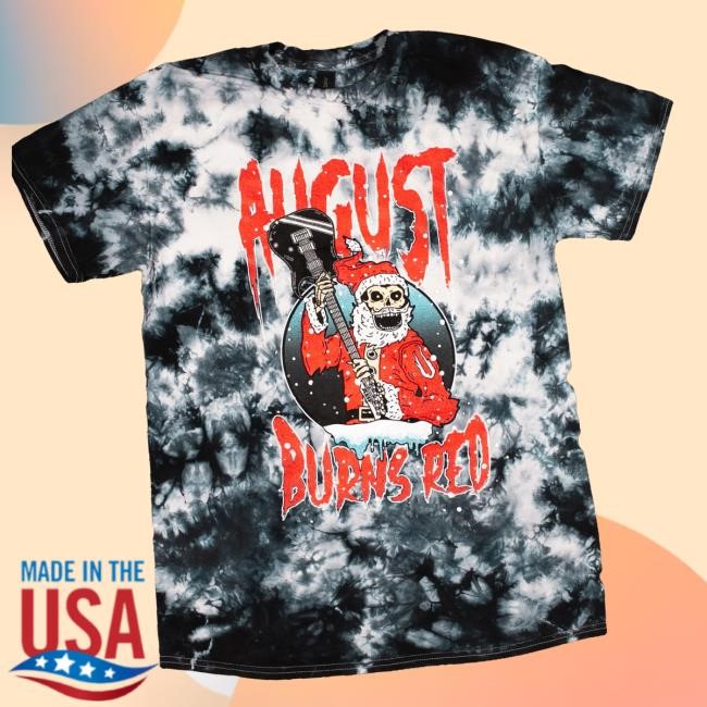 August Burns Red Tour Merch Shop Shredding Santa Tie Dye t-shirt, hoodie, tank top, sweater and long sleeve t-shirt