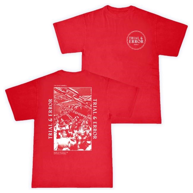 Unwell Band Merch Detroit Chain Tee Red Hoodie