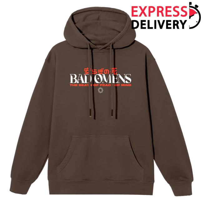 Official Sumerian Merch Store Bad Omens - Tracklist Brown Long Sleeve Top Shirt BadOmens Apparel Clothing Shop