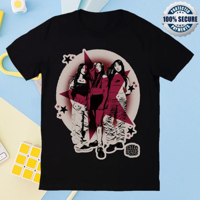 Hello Sister Music Merch Hello Sister Black Star Long Sleeve T Shirt