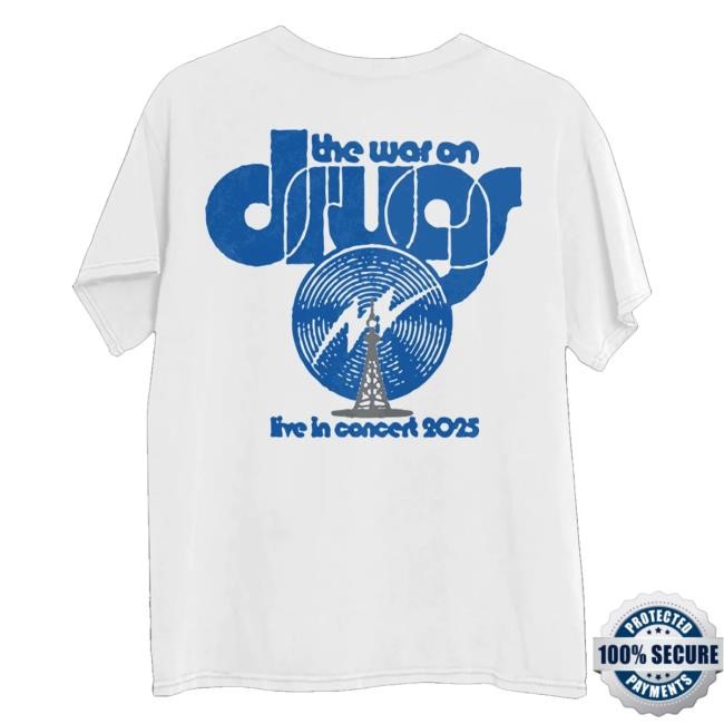 The War On Drugs Merch Shop Store Live 2025 White Tee Shirt