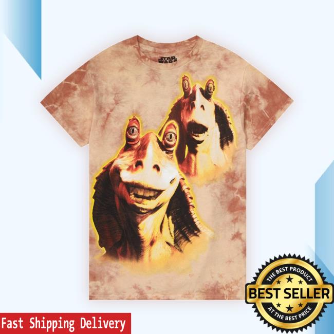 Star Wars Jar Jar Binks Tie-Dye Boyfriend Fit Girls Hoodie